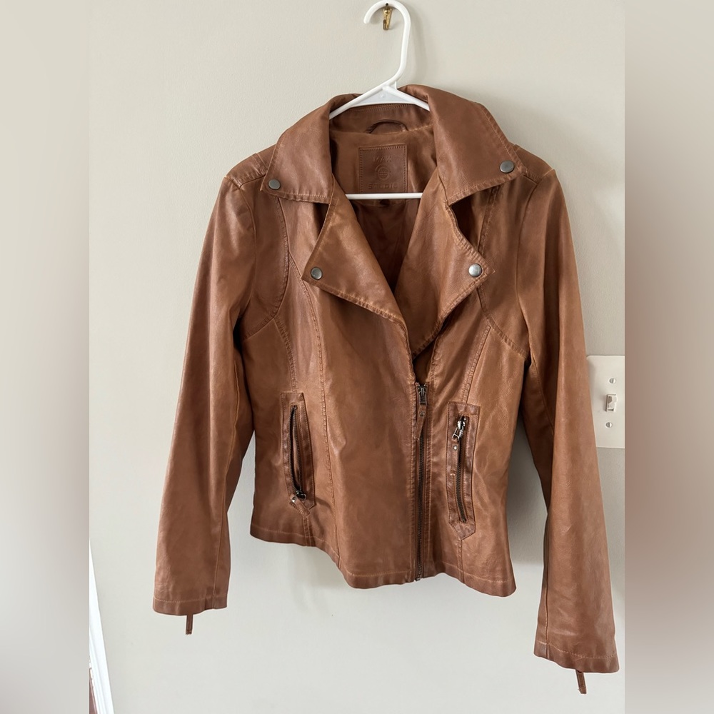 Max Studio Classic vegan leather jacket - Size SMALL